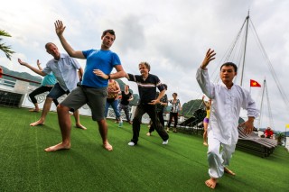 Tai Chi on sundeck